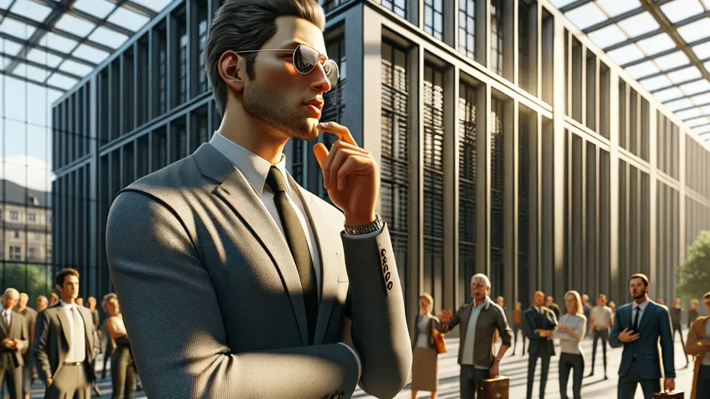 A photorealistic image of politician Carsten Linnemann delivering a speech in front of modern German architecture, surrounded by diverse citizens showing a range of emotions, symbolizing the societal impact of social support reform.